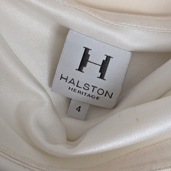 Halston Heritage Ivory Strapless Dress Size 4 - Picture 3 of 6